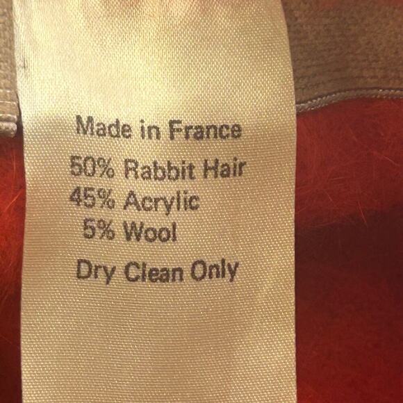 Marshall Field & Company women's France VTG red rabbit hair and wool bucket hat - Picture 4 of 6